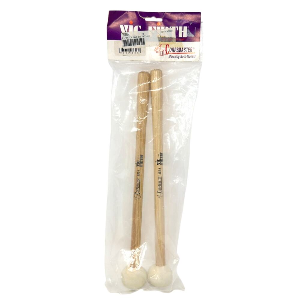 Vic Firth Corpsmaster MB2-H Marching Bass Mallets Hard Medium for 22-26" Drum